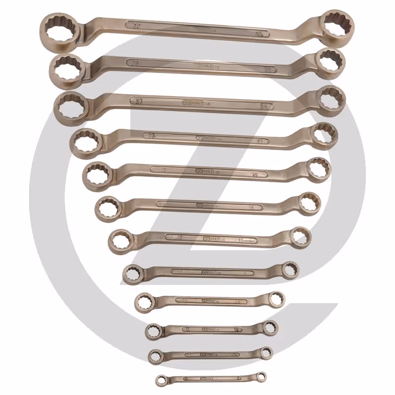 KS Tools BRONZE Doppelringschlüssel-Satz gekröpft, 8-tlg., 1/4-1"