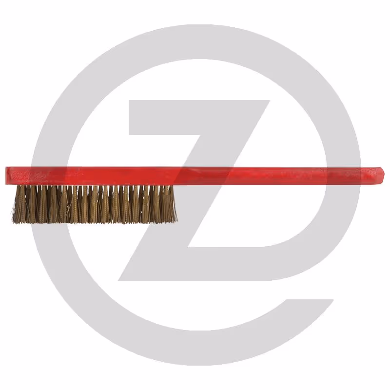 KS Tools BRONZE Handbürste, Zinnbronzedraht, gewellt, 5 Reihen