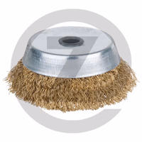 KS Tools BRONZE Topfbürste, Zinnbronzedraht, gewellt, Ø 125 mm