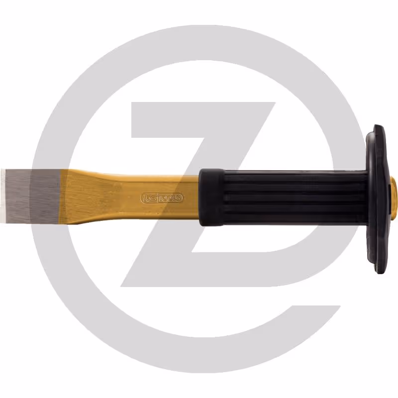 KS Tools Burin plat avec protège-main,tige ovale, 300 mm