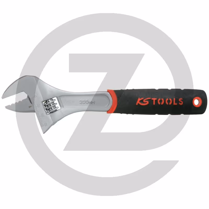 KS Tools Clé à molette réglable CLASSIC, poignée bicomposant, 17/16"