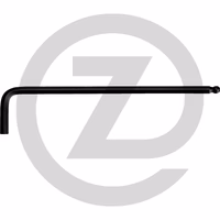 KS Tools Clés mâles 6 pans à tête sphérique, longues, brunies, 3/32''