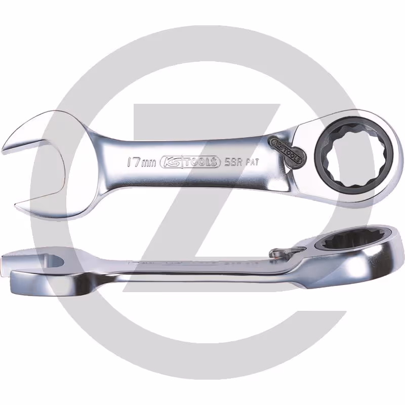 KS Tools Clés mixtes à cliquet réversible GEARplus, courtes, 18mm