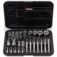 KS Tools Coffret de douilles TX et douilles tournevis TX percé, 30 pcs.