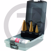 KS Tools Coffret de forets aléseurs coniques HSS TiN, en box PVC, 4 pcs. - 4 pièces