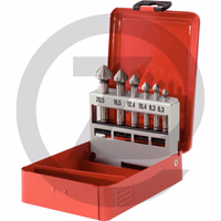 KS Tools Coffret de forets aléseurs HSS Co 5 90°, 6 pcs. en box métal - 6-teilig, in Stahlblechkassette