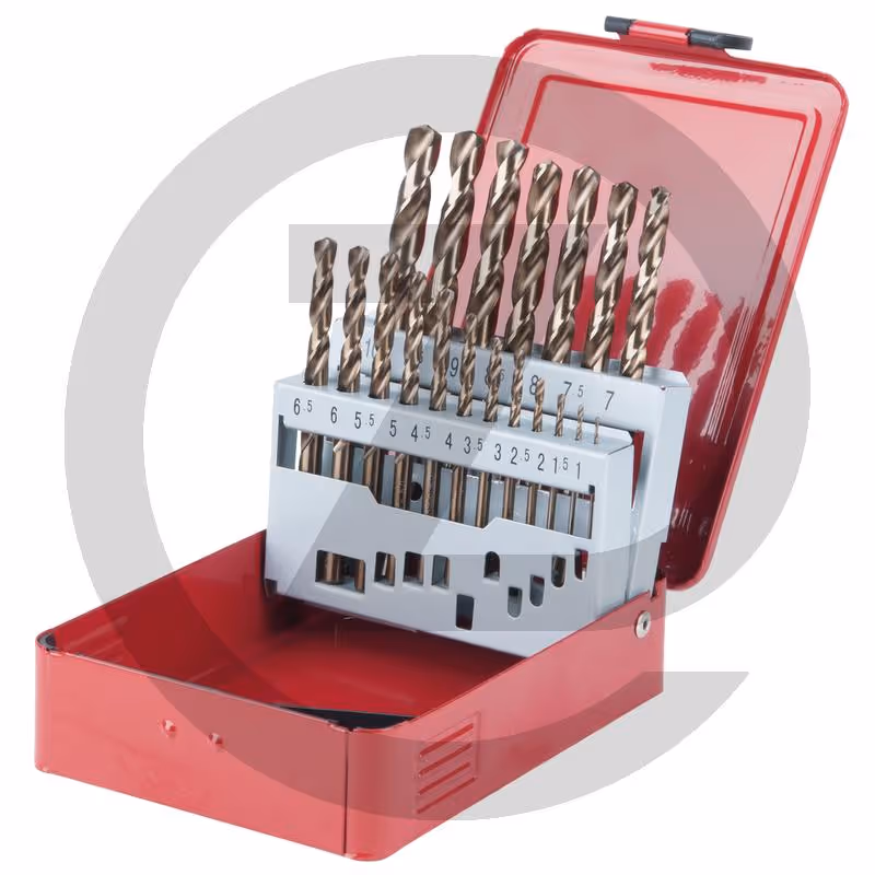 KS Tools Coffret de forets HSS-G Co 5, en box métal, 25 pcs., 1-13mm - 25 pièces