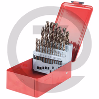 KS Tools Coffret de forets HSS-G Co 5, en box métal, 25 pcs., 1-13mm - 25 pièces
