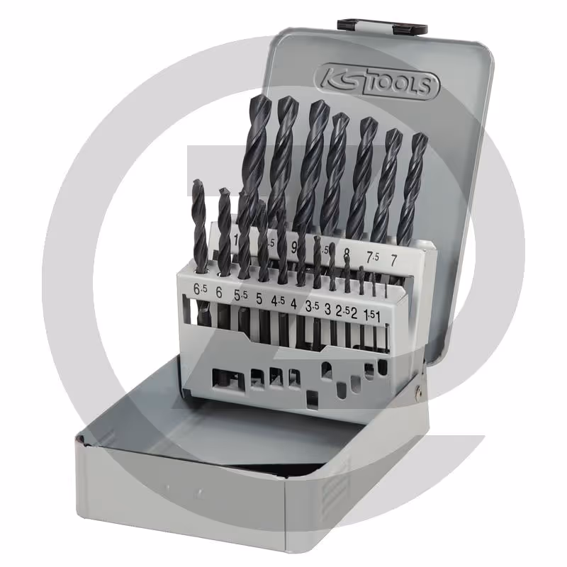 KS Tools Coffret de forets HSS-R laminés, 25 pcs. en box métal, 1-13mm - 25 pièces