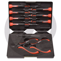 KS Tools Coffret de pinces et tournevis électroniques, 10 pcs. - 10 pièces
