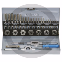 KS Tools Coffret de tarauds et filières HSS Co, 32 pcs.