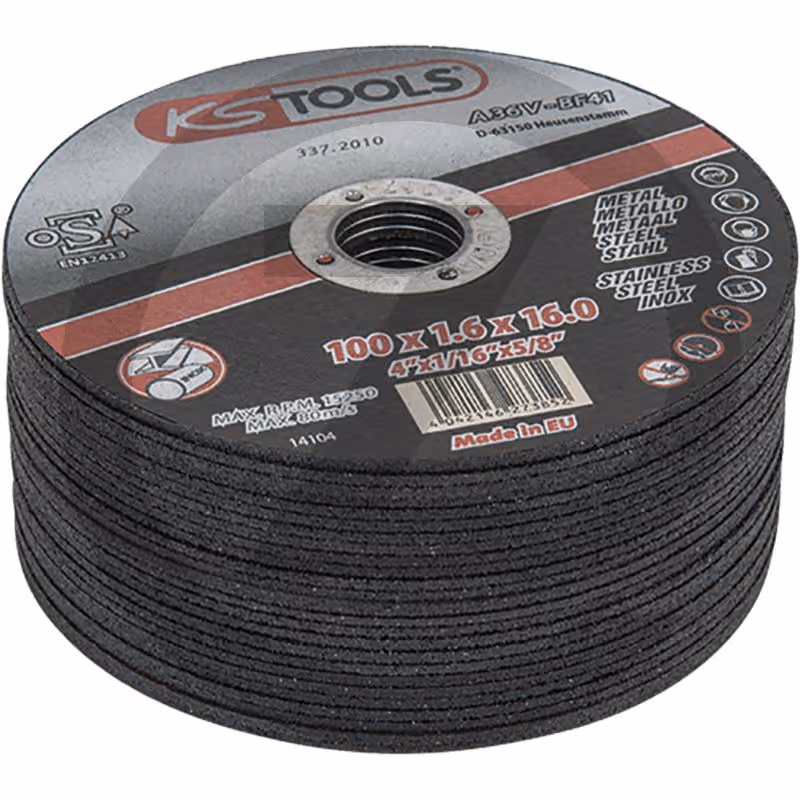KS Tools Disques à tronçonner - haute qualité, Ø 100 mm, 1,6 mm