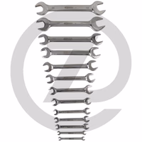 KS Tools EDELSTAHL Doppelmaulschlüssel-Satz, 13-tlg., abgewinkelt