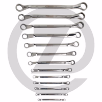 KS Tools EDELSTAHL Doppelringschlüssel-Satz, gekröpft, 13-tlg. - 13 pièces