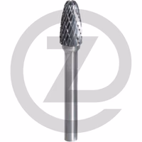 KS Tools Fraise ovale HM 10 mm, bout rond, forme