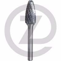 KS Tools Fraise ovale HM 12 mm, bout rond, forme