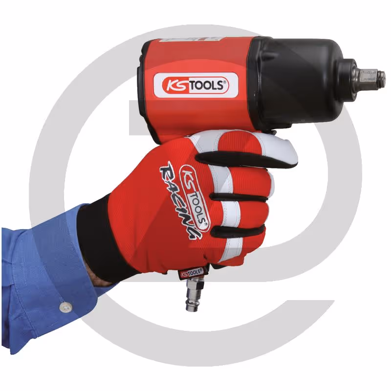 KS Tools Gants de mécanicien en cuir synthétique, L