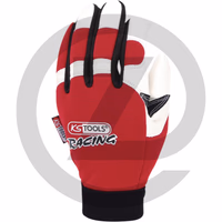 KS Tools Gants de mécanicien en cuir synthétique, XL