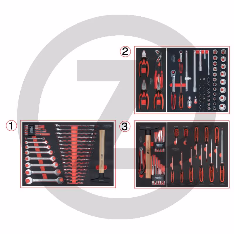 KS Tools Insert de clé à douille - 156 pièces