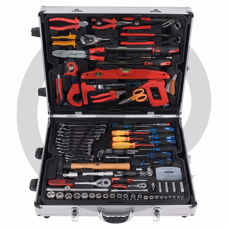 KS Tools Jeu d'outils 1/2" + 1/4", 127 pièces - avec jeu d'outils de 127 pièces - Livré dans un coffret en aluminium
