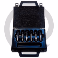 KS Tools Jeu de 6 forets à dépointer, 10 mm, livré dans un coffret en aluminium