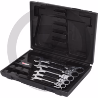 KS Tools Jeu de clés mixtes à cliquet avec articulation verrouillable, 8-19 mm GEARplus®, 6 pièces