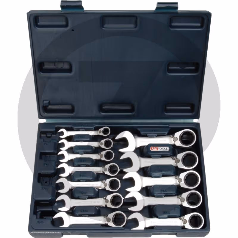 KS Tools Jeu de clés mixtes à cliquet courtes GEARplus, 6 pcs.