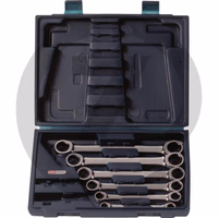 KS Tools Jeu de clés polygonales à cliquet GEARplus, 6 pcs. coffret