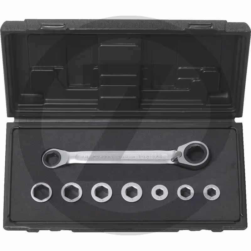 KS Tools Jeu de clés polygonales à cliquet réversible GEARplus 10 pcs.