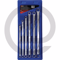 KS Tools Jeu de clés polygonales CHROMEplus®, extra longues - 6 pièces, dans une boite de présentation - 10 x 11 - 22 x 24 mm