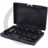 KS Tools Jeu de douilles à chocs 1/2", 6 pans - 12 pièces, dans un coffret en plastique