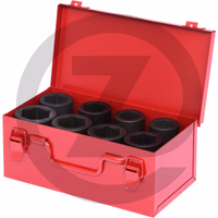 KS Tools Jeu de douilles à chocs 1" 6 pans, longues, 8 pièces, 24 - 38 mm
