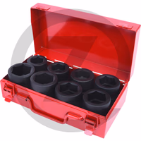 KS Tools Jeu de douilles à chocs 1" courtes, 27-38 mm - 8 pièces, dans un coffret métallique
