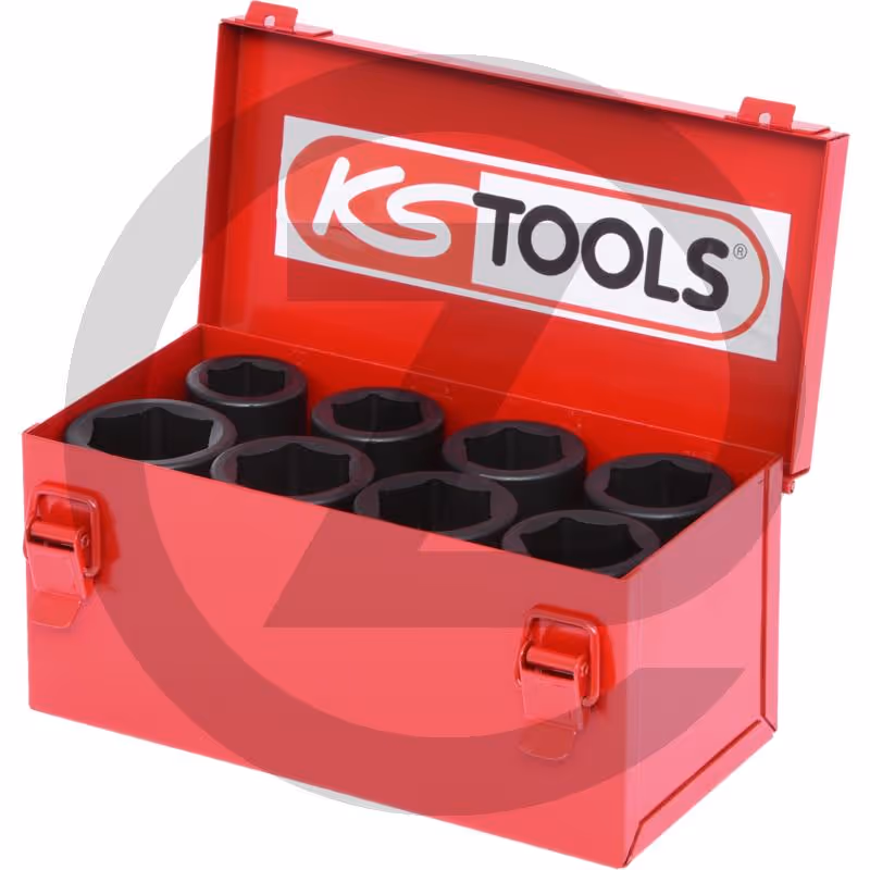 KS Tools Jeu de douilles à chocs 3/4", 6 pans, 8