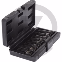 KS Tools Jeu de douilles monoblocs à chocs 1/2", T30-T80 - 8 pièces, livré dans un coffret en plastique - TX®, longues -