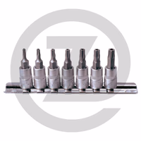 KS Tools Jeu de douilles tournevis TX® 1/4", percées, TB10-TB40 - 7 pièces, TORX®, - fixation par clips