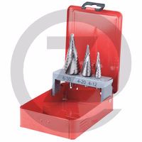 KS Tools Jeu de forets étagés HSS Co 5, 3 pcs. en box métal - 3-teilig