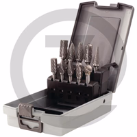KS Tools Jeu de fraises HM en box plastique, 10 p - 10 pièces