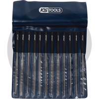 KS Tools Jeu de limes aiguilles à poignée plastiq
