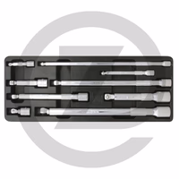 KS Tools Jeu de rallonges articulées 1/2"+ 1/4" + 3/8" CHROMEplus® - 9 pièces