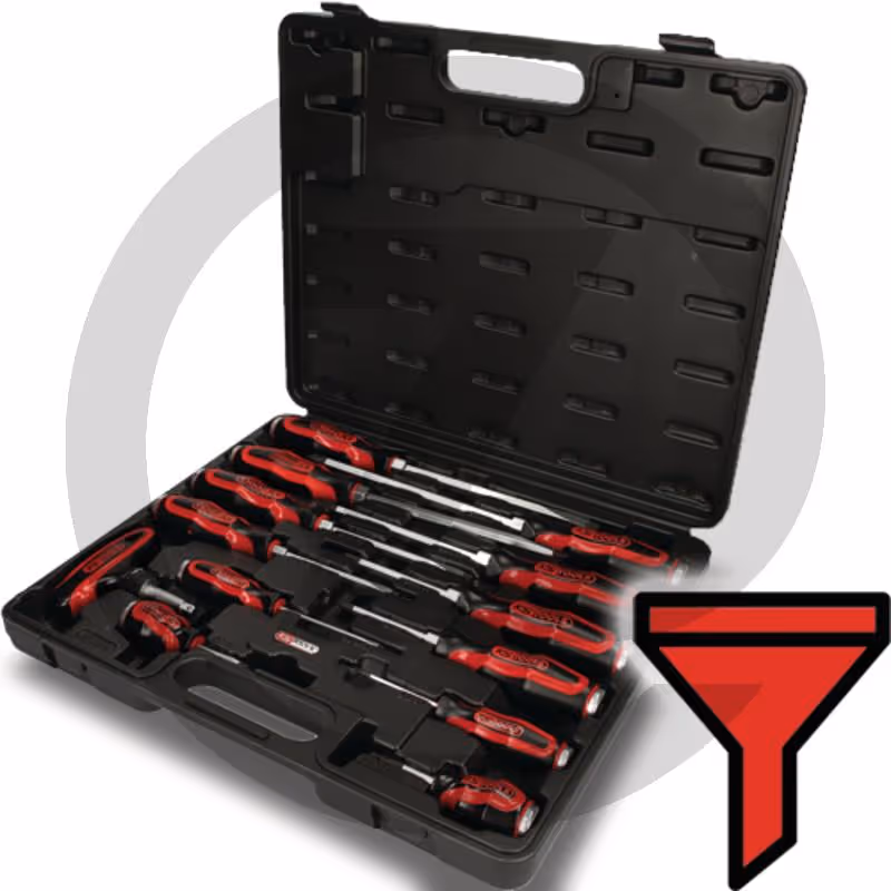 KS Tools Jeu de tournevis et embouts ERGOTORQUEpl - 39 pièces - plats, PH et PZ