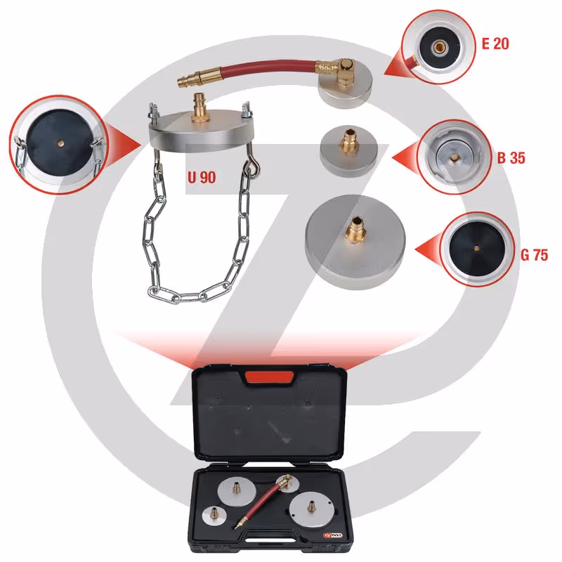 KS Tools Kit d'adaptation pour la purge des frein - 4 pièces