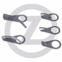 KS Tools Lames de couteau, coudé type racloir, lame 36mm