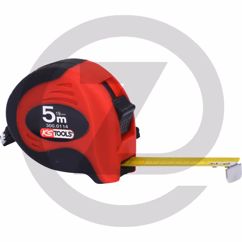 KS Tools Mètre ruban PRECISIONplus - avec blocage et clip de ceinture, 8 m