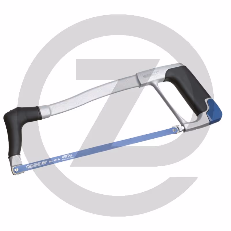 KS Tools Monture de scie, petit modèle, 150 mm - 24 dents, poignée en plastique noire, lame de scie universelle comprise, pour le plastique, le métal et laluminium