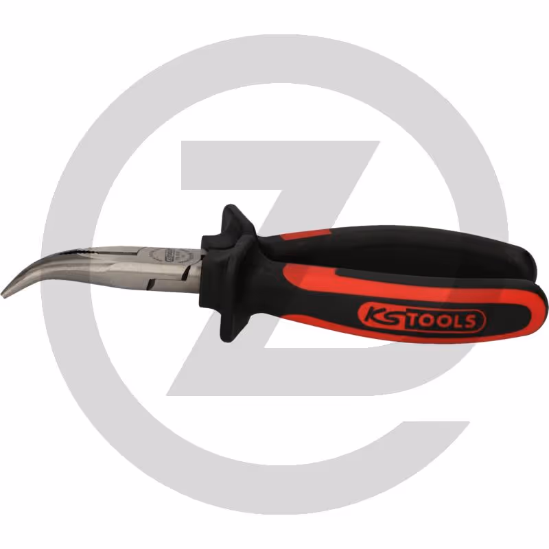 KS Tools Pince à bec demi-rond ERGOTORQUE® - coudée, 210 mm