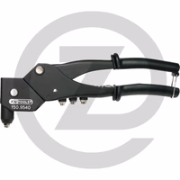 KS Tools Pince à riveter - tête pivotante 360° - pour travailler des rivets aveugles jusqu'à 4,8 mm (en aluminium) - - embouts interchangeables (2.4, 3.2, 4.0, 4.8 mm) inclus - poignées en métal coulé -