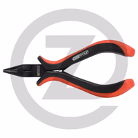 KS Tools Pince électronique à bec demi-rond,droit, 130mm