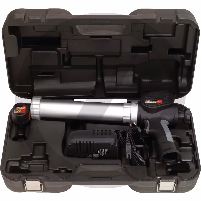 KS Tools Pistolet à cartouche sur batterie 310 ml avec 2 batteries et chargeur