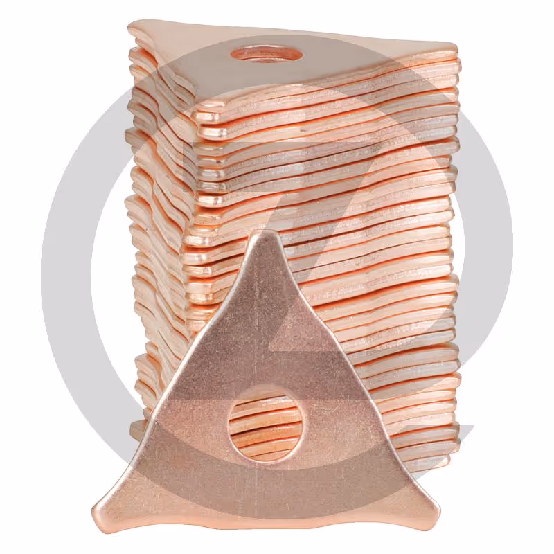 KS Tools Rondelles triangulaires cuivrées, pack de 100